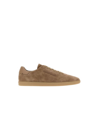 Zegna 232 Sneakers din piele întoarsă – Dark Beige